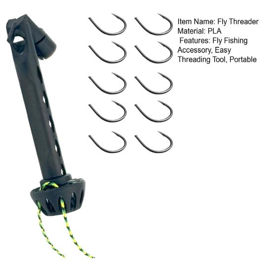 1/2 Sets Fly Fishing Magnetic Fly Threader Easily Rig Small Flies Hooks Tippets on Water Universal Knot Helper Assist Hooks Threading Tools Fishing