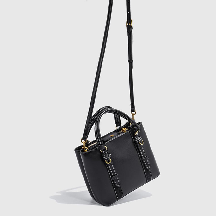 Commuter Double-layered Women Handbag Shoulder Tote Bag Pu Leather Shopping Fashion Office Female Crossbody Top Handle Bag Bolsa