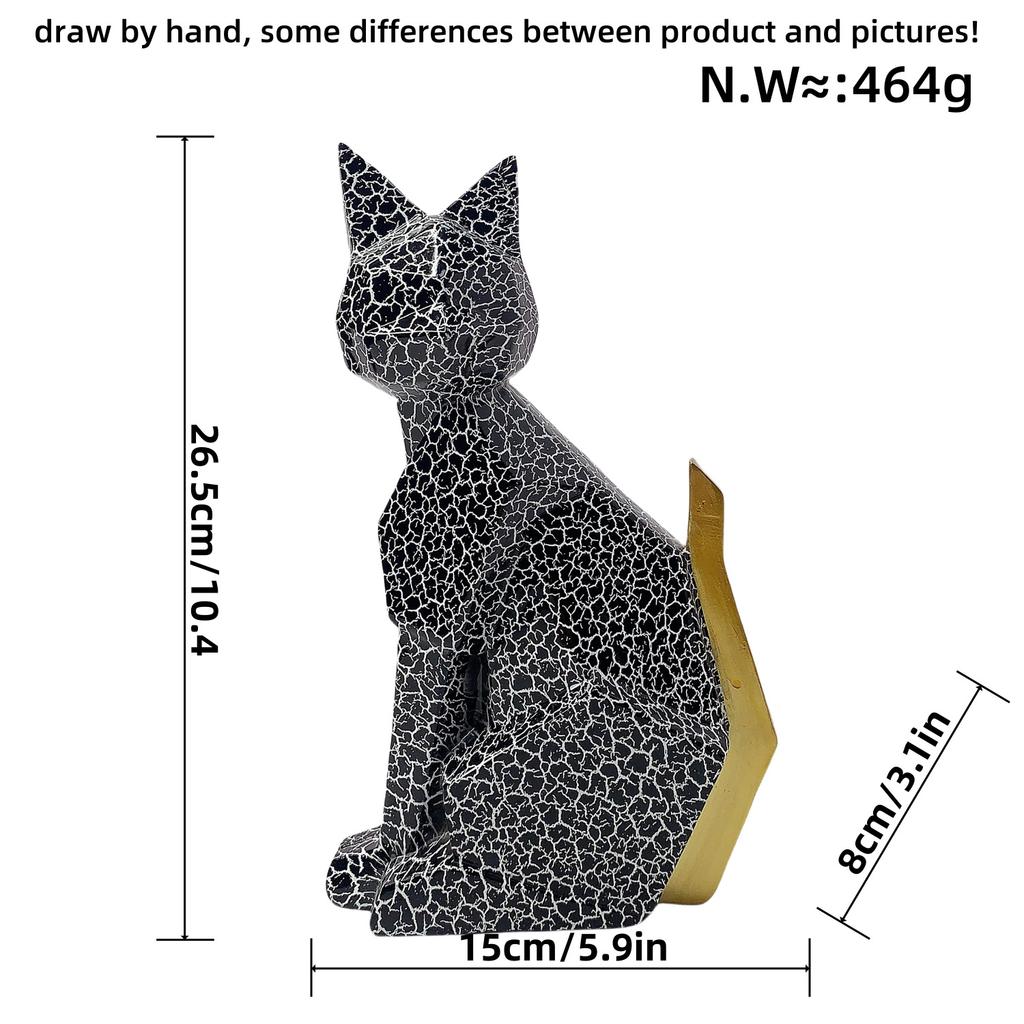 European Creative Geometric Cat Animal Ornaments Home Wine Cabinet Office Desktop Decoration Decoration Handicraft Gift