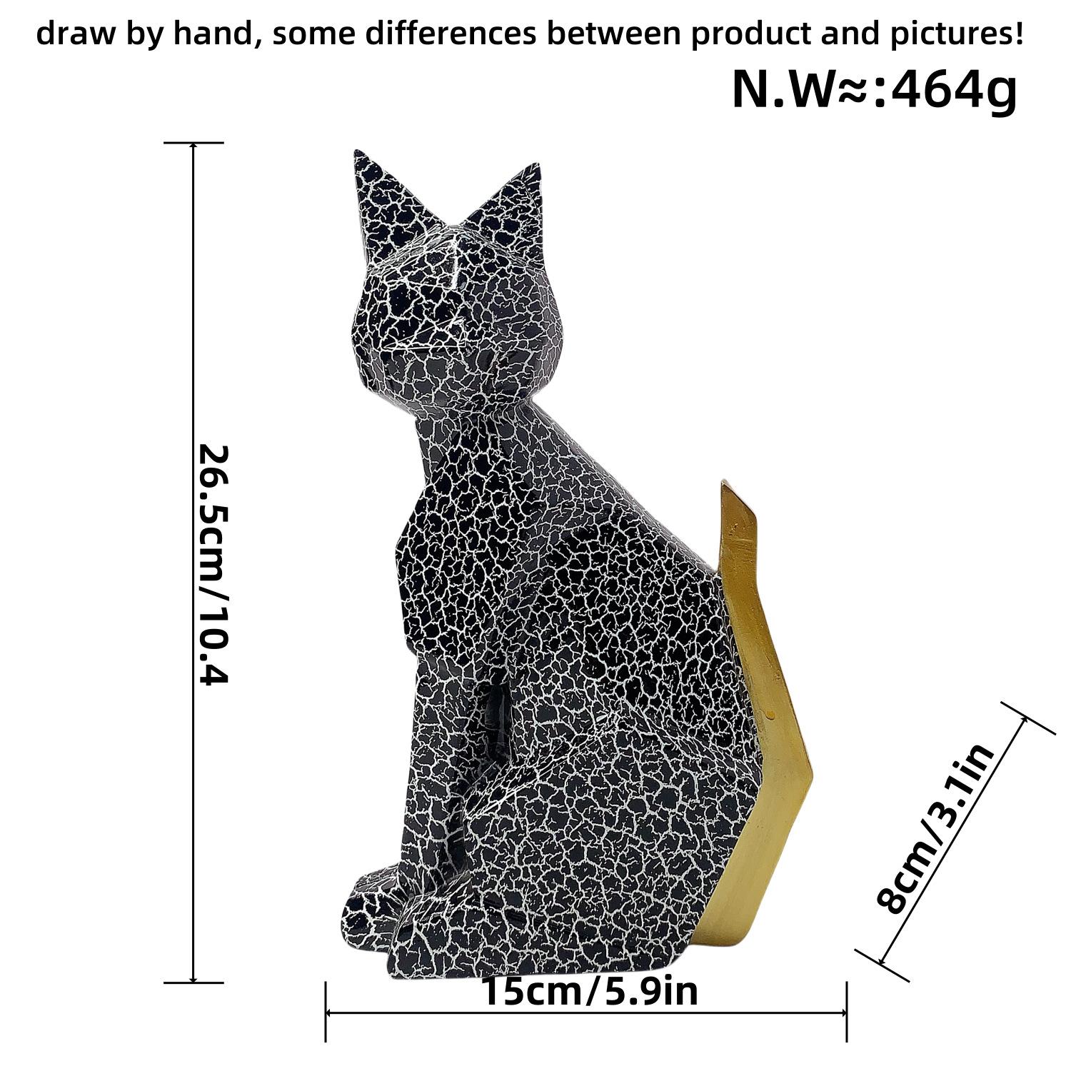 

Европейский креативный геометрический кот, животное, украшения для дома, винный шкаф, офисное украшение для рабочего стола, украшение, подарок ручной работы