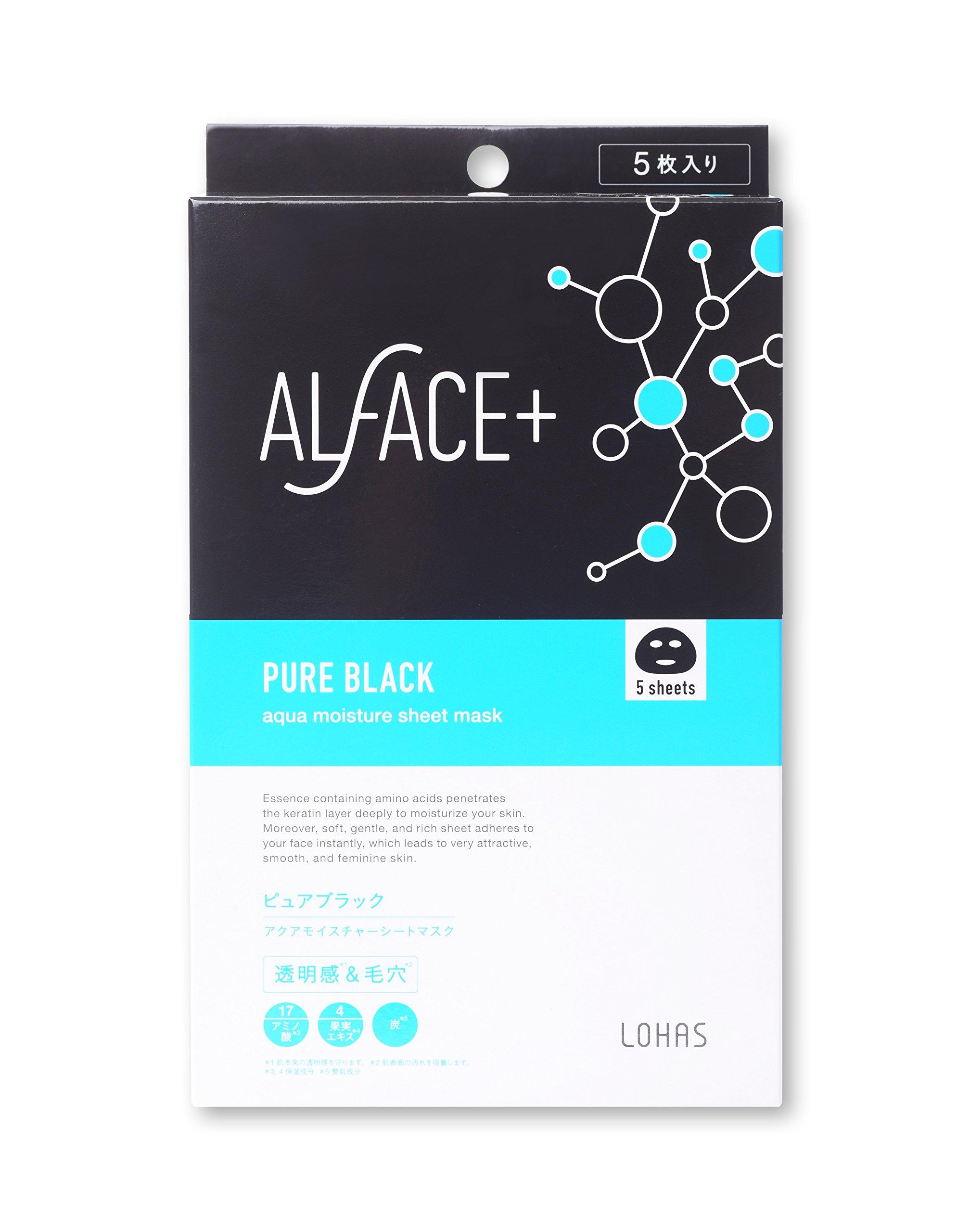 

ALFACE Sheet Mask Pure Black Box of 5 Face Mask 5 Sheets (x 1)