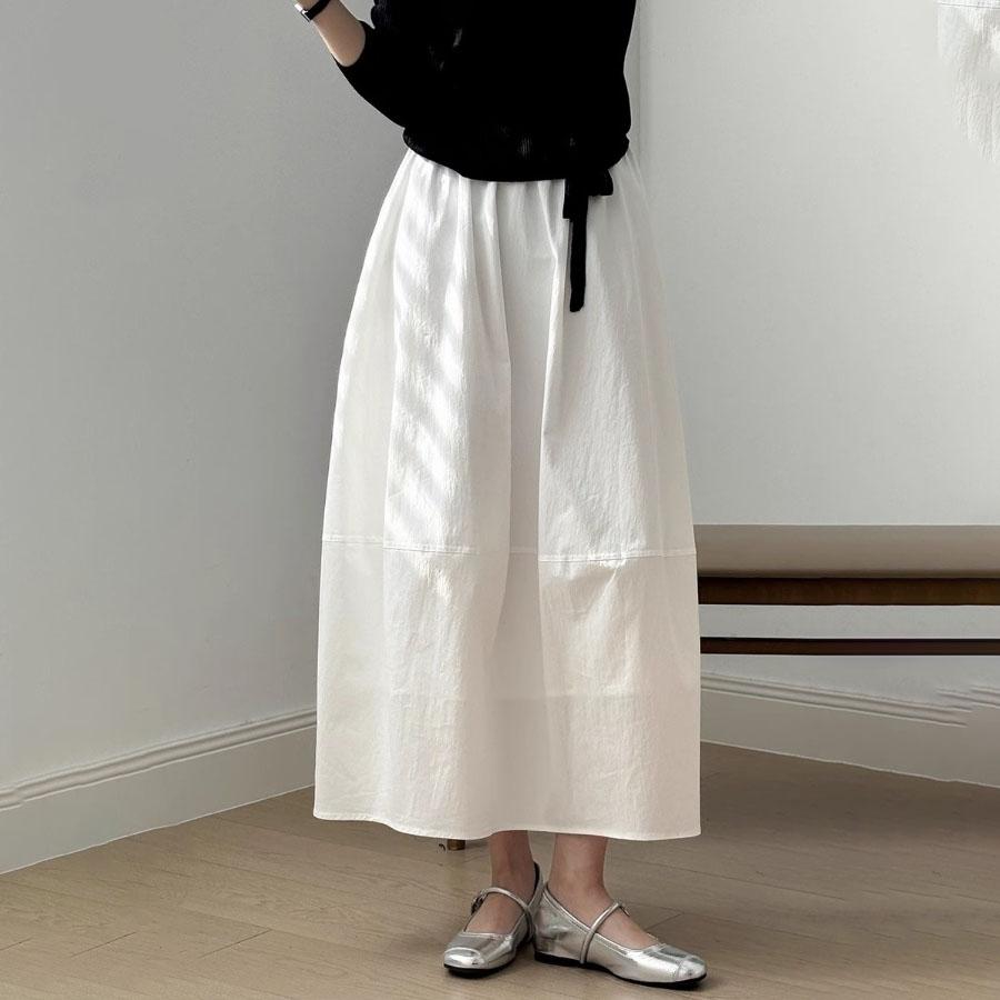 Women's White High-Waist Y2K Bloom Umbrella Skirt - Japanese Street Style Vintage A-Line Half Skirt