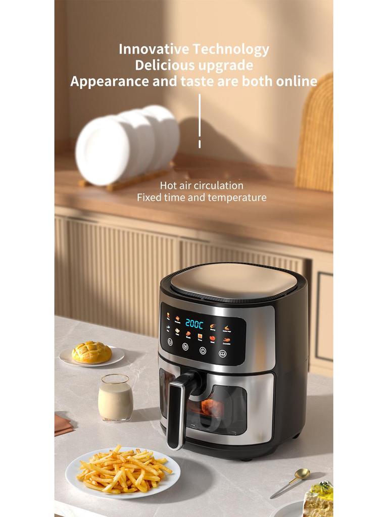 2025 New Model 8L Visual Multi-functional All-in-One Automatic Air Fryer for Home Use