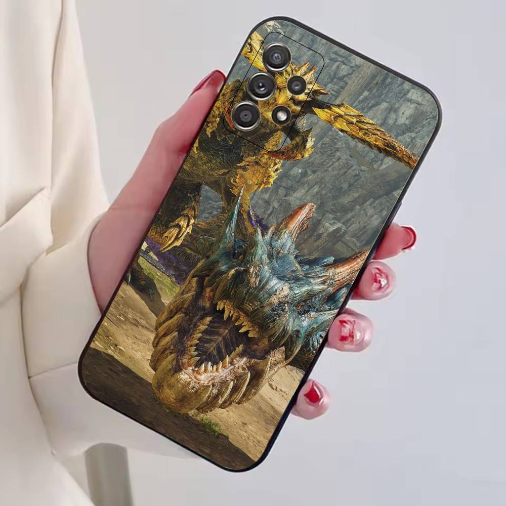 Monster H-Hunter Game Phone Case Black Silicone Soft For Samsung S25,S24,S21,S22,S23,S30,Ultra,S20,Plus,Fe,Lite