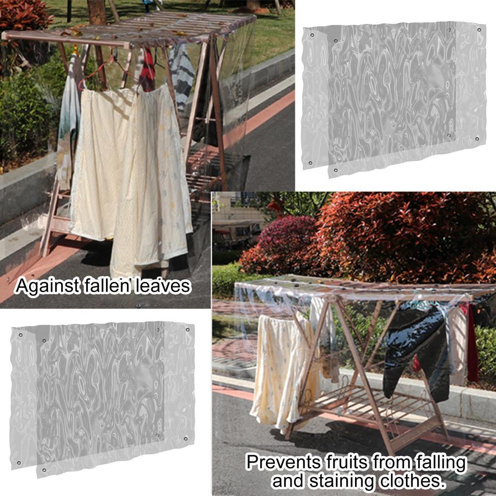 Rain Cover for Floor-standing Clothes Drying Rack Shield Garment From Sunlight Waterproof Supplies for Lingerie Sheet Coat Pants