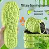 Comfortable Military Shock-Absorbing Insoles: Long-Lasting Support, Odor Resistant, Breathable, Massage Effect for Tired Feet