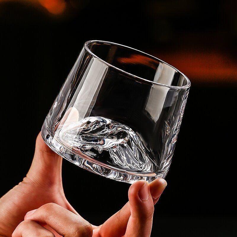 Crystal Glass Whiskey Cup, Japanese Liquor Glass, Clear Iceberg Glass, Suitable for Vodka, Liqueur, Tequila, Shochu, Cocktail