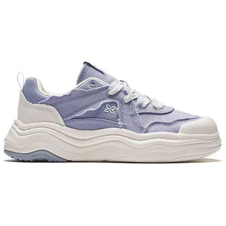 Anta Lifestyle Serie Schokoladenkuchen Rutschfest Verschleißfest Atmungsaktiv Niedrig geschnittene Skateschuhe Damen Sneaker Lila 122428060-3