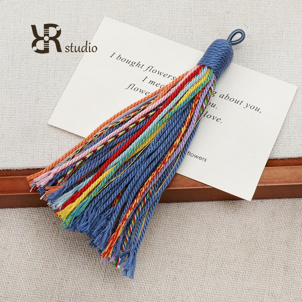 Handwoven Cotton Tassel Keychain - Handmade DIY Jewelry Bag Charm
