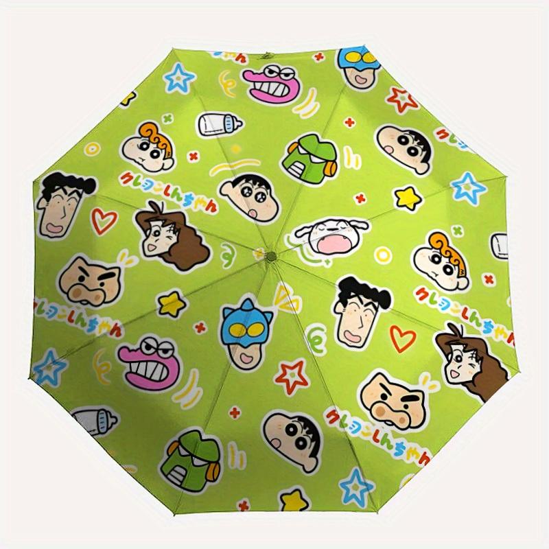 

1pc Crayon Shin-chan Characters Automatic Open/Close Outdoor Umbrella Sturdy Iron Frame, Compact Travel Umbrella - Perfect Gift for Women, Men