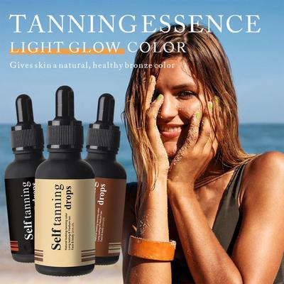 Gouttes autobronzantes, sérum visage autobronzant, gouttes autobronzantes pour la plupart des types de peau. 30 ml