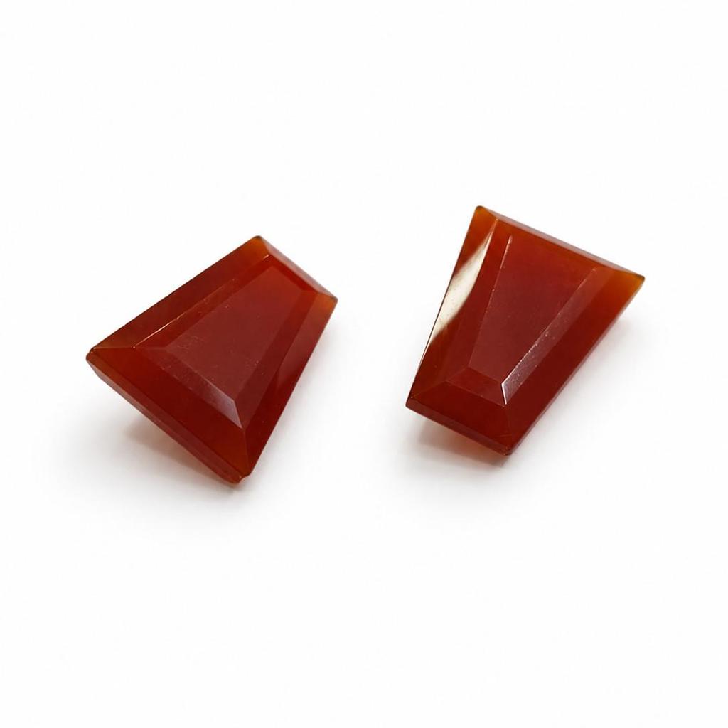 Natural Red Chalcedony Angel Shape Loose Gemstone for Jewelry Making 10x20mm