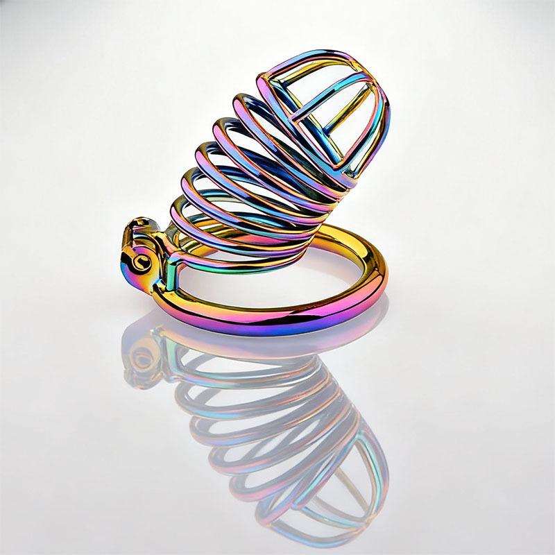 Colorful Snake-Shaped Bondage Ring for Men Metal Chastity Lock for Private Parts Care Product