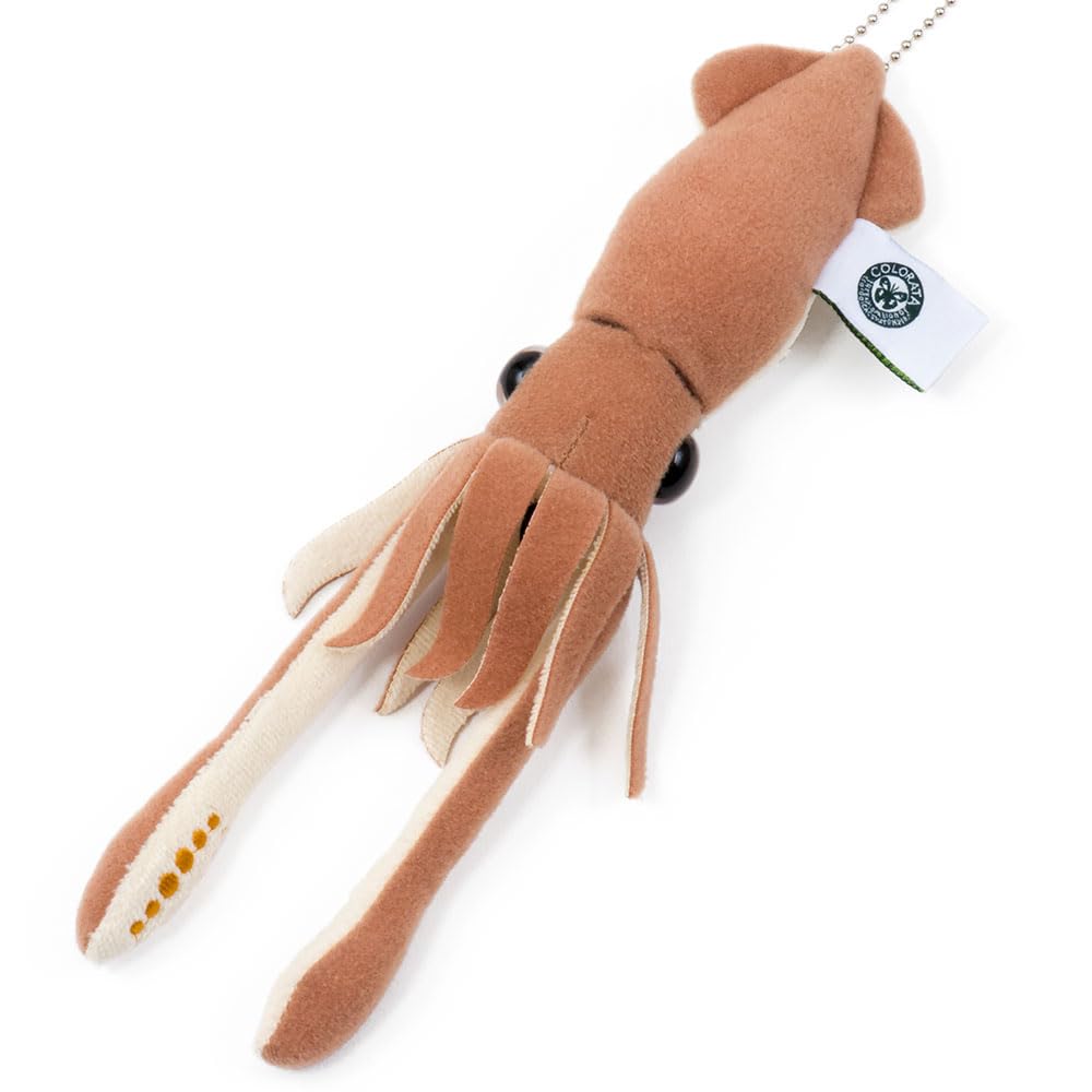 COLORATA Kjempeblekksprut Plysjmaskot (Realistisk dyphavsvesen med kjede) Nøkkelring Dukke Gave (Dobbelt testet)  Julegave