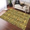 Tribal Tiki Mask Pattern Rug Design Patterned carpet, suitable as a non slip play mat for the living room and bedroom sofa