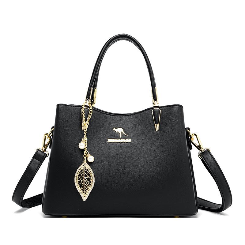 

Johnature элегантная женская сумка модная женская кожаная сумка большой вместимости универсальные сумки через плечо и через плечо чёрный