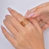Asymmetrische geometrische Hohlringe aus Edelstahl für Damen, Schicke mehrschichtige Ringe mit unregelmäßiger Öffnung, Modeschmuck Geschenke