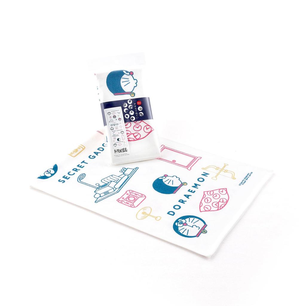 Towel Museum Tenugui Made In 34 X Doraemon Scattered Towel, Japan, 100% Cotton, Approx. 90cm, Pattern, Blue, 21-2412120