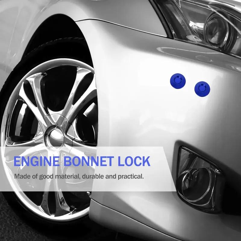 22mm Universal Car Hood Pin Kit Aluminum Push Button Bonnet Quick Release Latch Bumper License Plate Lock Clip