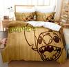 Copripiumino Cartoon Anime Matrimoniale King Size Set Biancheria da Letto Stampa Carina 3 Pezzi Biancheria da Letto Comoda per Bambini Contiene 2 Federe