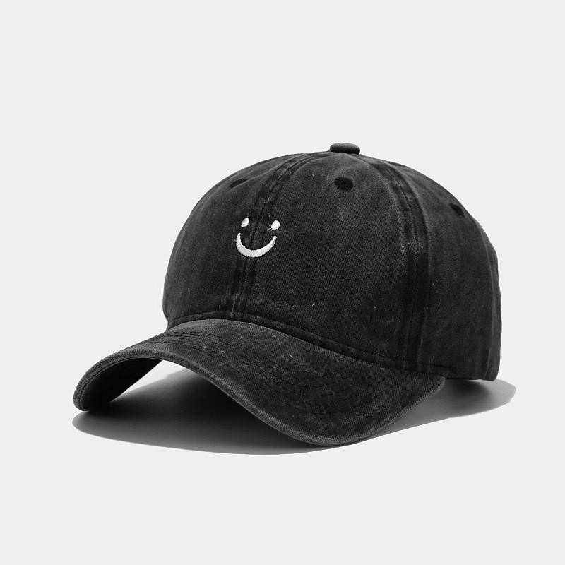 Emoji Face Washable Cotton Baseball Cap With Sun Protection For Casual Men Women