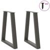 Vidaxl Nogi Do Stolika Kawowego, 2 Szt., Antracyt, 60X(72-73) Cm, Stal
