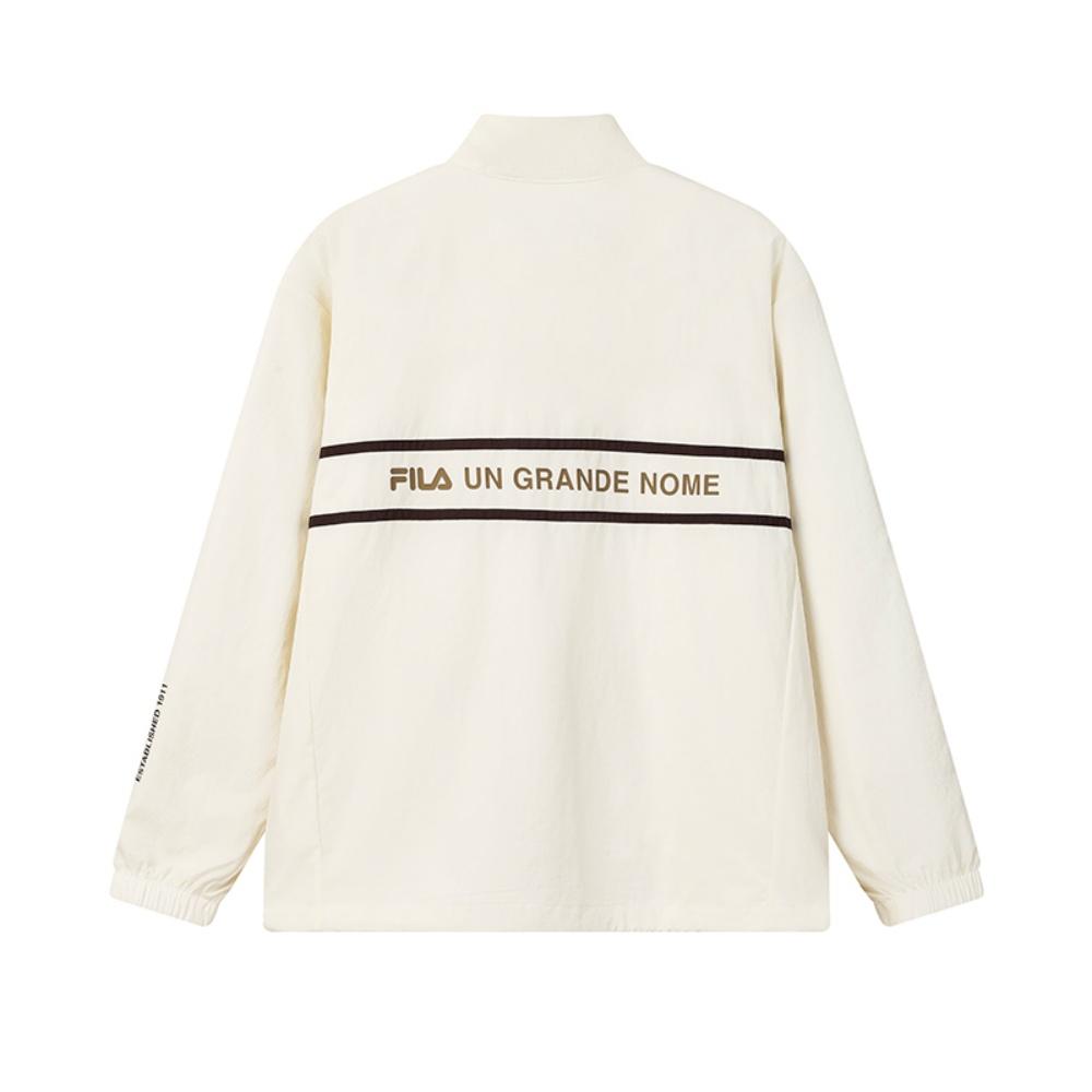 FILA Original Fashion Personality Trend Classic Retro Sports Casual Versatile Embroidered Logo Striped Comfortable Woven Jacket F11M619709FIV