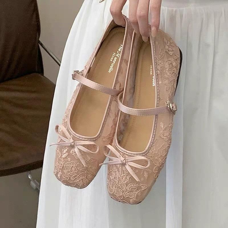 

Casual Retro Outward Wear Women 2026 Spring New Commuter Versatile Round Toe Single Shoes 40 рожевий
