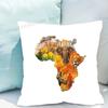 1Pc Map Of Africa Geometrics Pillow Case Square Bedroom Sofa Leisure Comfort Cushion Car Living Room Home Decoration