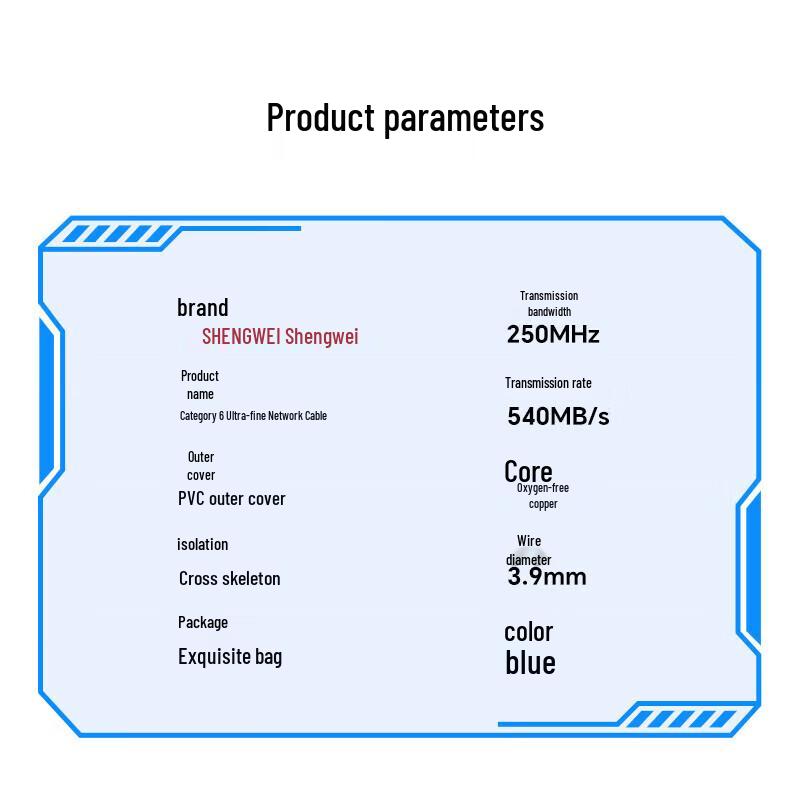 Shengwei Cat6 UTP Ultra-Thin Gigabit Ethernet Patch Cable