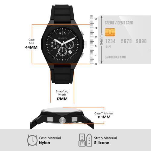 A|X Armani Exchange Rafael AX4161 Men's Watch, Black