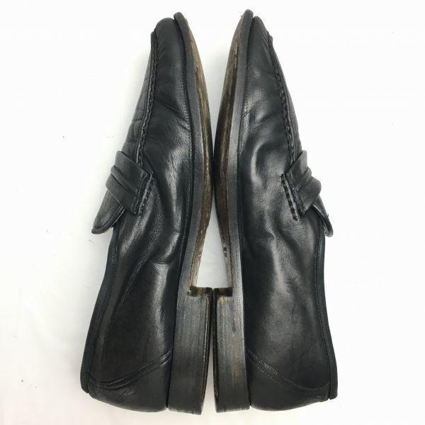 CHURCH'S Mokassins Made in Italy Vintage Modell Loafer Slipper Schwarz Größe 9G(GEBRAUCHT)