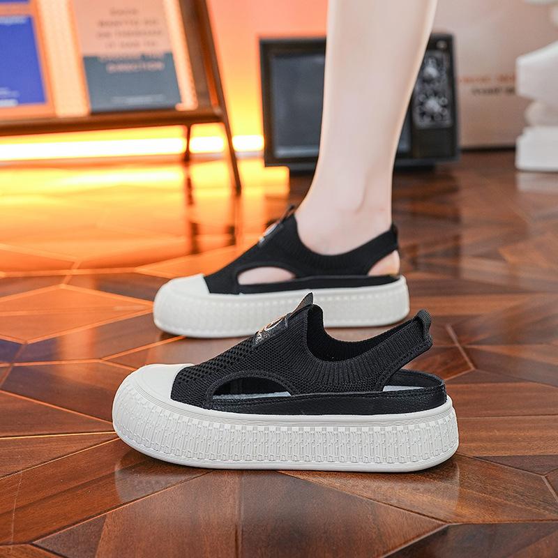 Fashion Thick-soled Summer New Little White Shoes Women's Mesh Breathable Shoes Niche Versatile Summer Casual Board Shoes