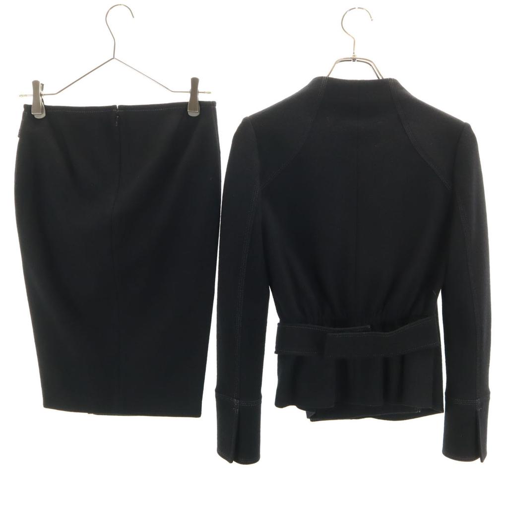 Terno de saia de lã com notas cítricas Conjunto 36/34 preto Feminino Usado