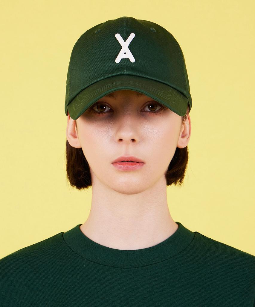Bajal Va Applique Oversized Ball Cap Deep Green