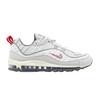 Scarpe da Ginnastica da Uomo Air Max 98 Summit White Summit White/University Red-Racer Blue-Metallic Silver