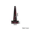 6-Inch T-Shaped Black Iron Door Hinge for Barn Doors - Triangle Slot Bearing Design