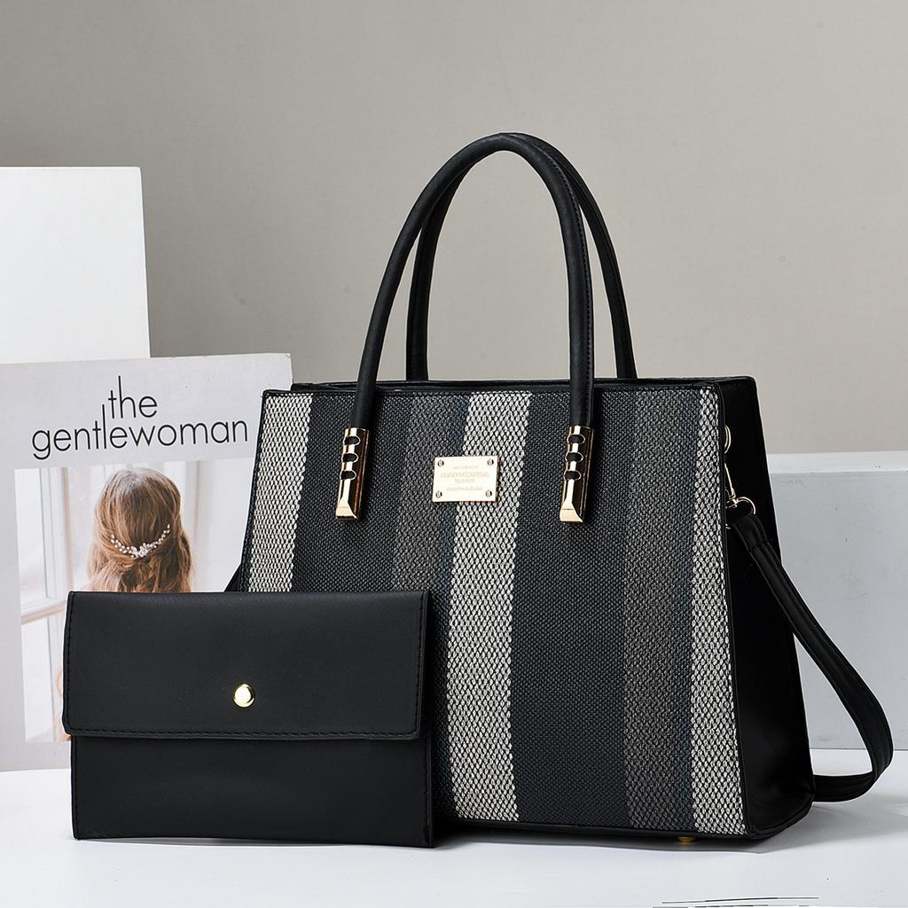 2pcs/set Luxury Designer Top-handle Bag for Women Tote Handbag Purse Large Capacity Womens PU Leather Crossbody Shoulder Bags