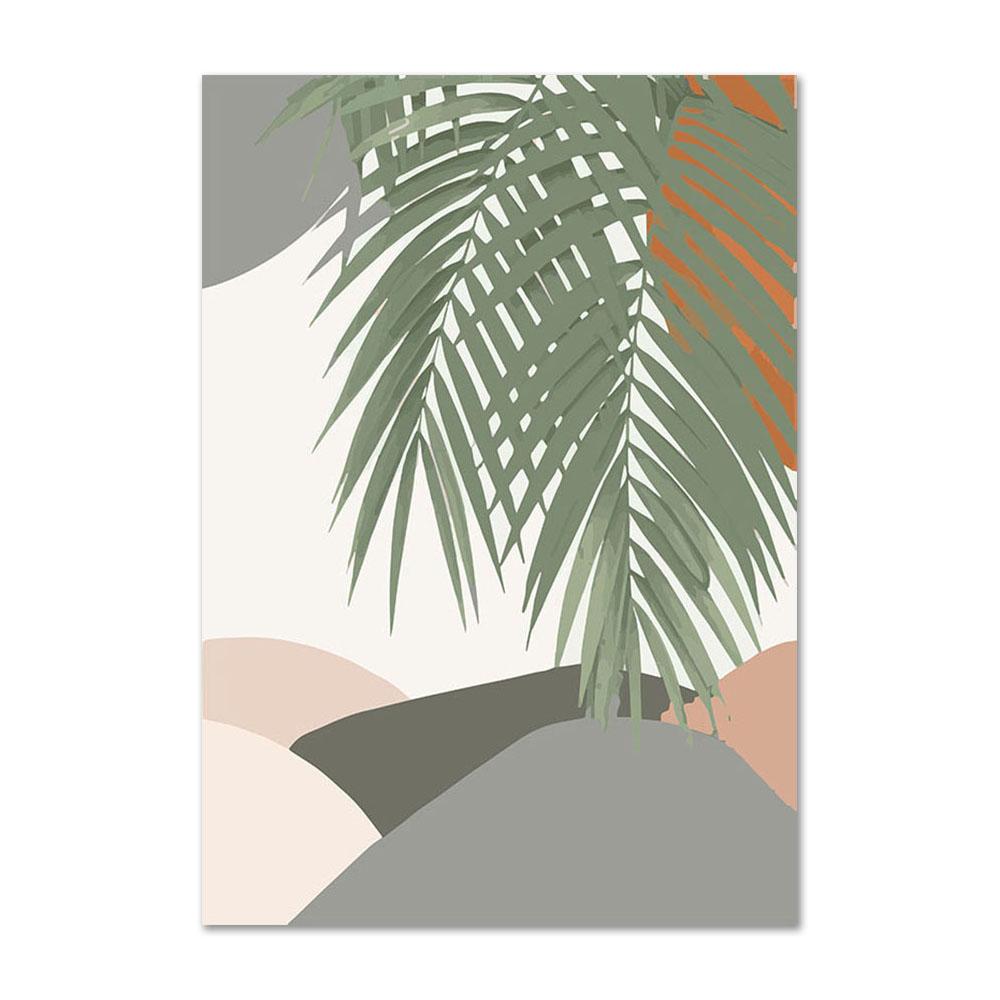 Abstract Monstera Plants Wall Art Nordic Canvas Painting Print Green Plants Posters Prints Wall Pictures for Living Room Decor