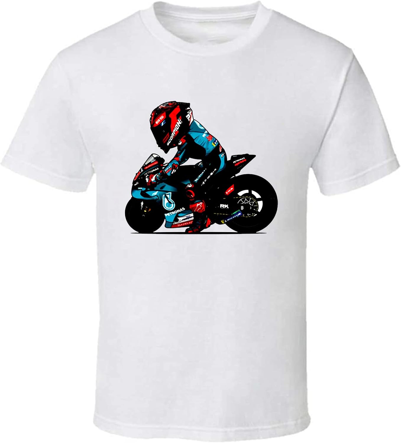 Fabio Quartararo Racing Comfortable Creative Graphic T Shirt 4XL белый
