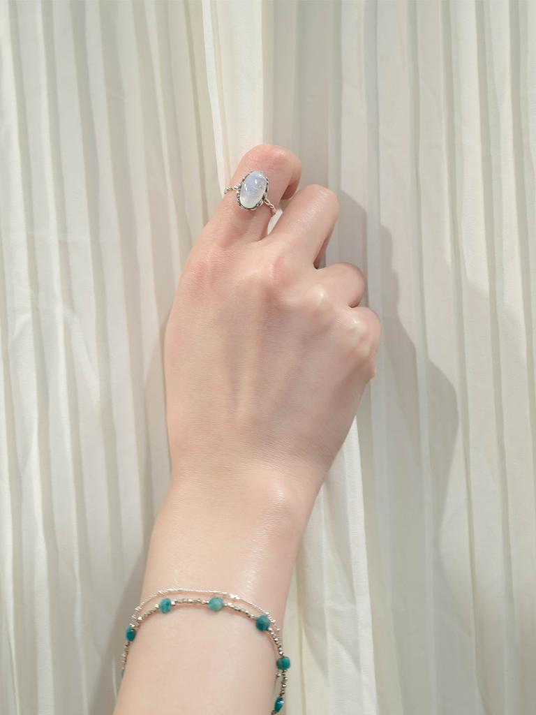 Harang Hr 44R_Moonstone Flower Ring