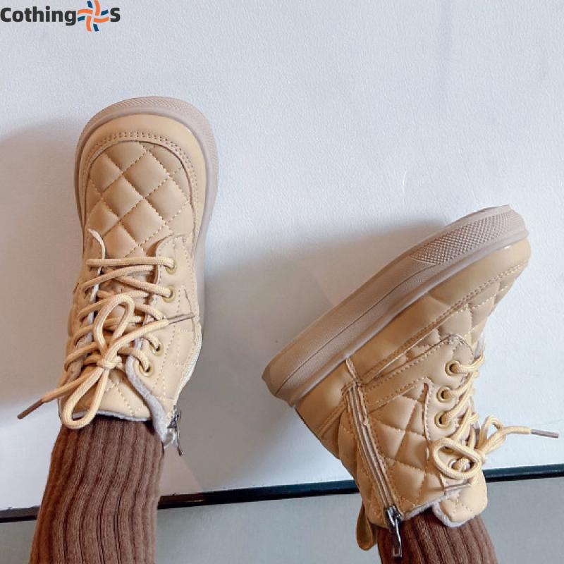 Children's Winter Boots Children's Fashion Boots Faux Leather Children's Warm Shoes