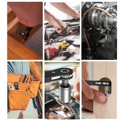 Ratschenschraubendreher-Set 21-teilig mit Schmalraum-Bits und Hülse für Reparaturen in engen Räumen und mechanische Montageanwendungen