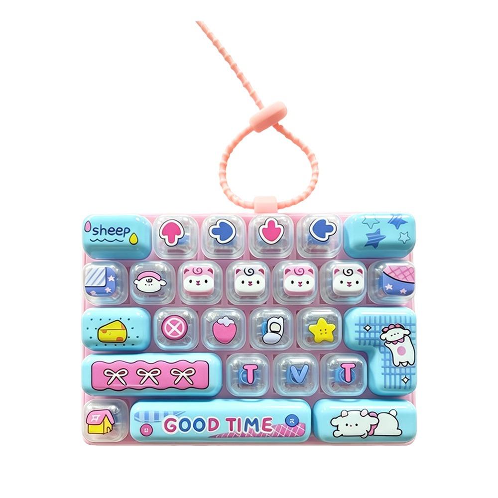 Hanging Mechanical Keyboard Toy 26 Keys Keyboard Keychain Toy Cute Bag Pendant Bag Charm