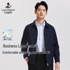 Langdeng Men's Pure Cotton Classic Business Jacket