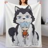 Kurokos Basket Artwork Tetsuya Kuroko Basket and the Dog Throw Blanket Warm Cozy Throw Blanket for Living Room Couch
