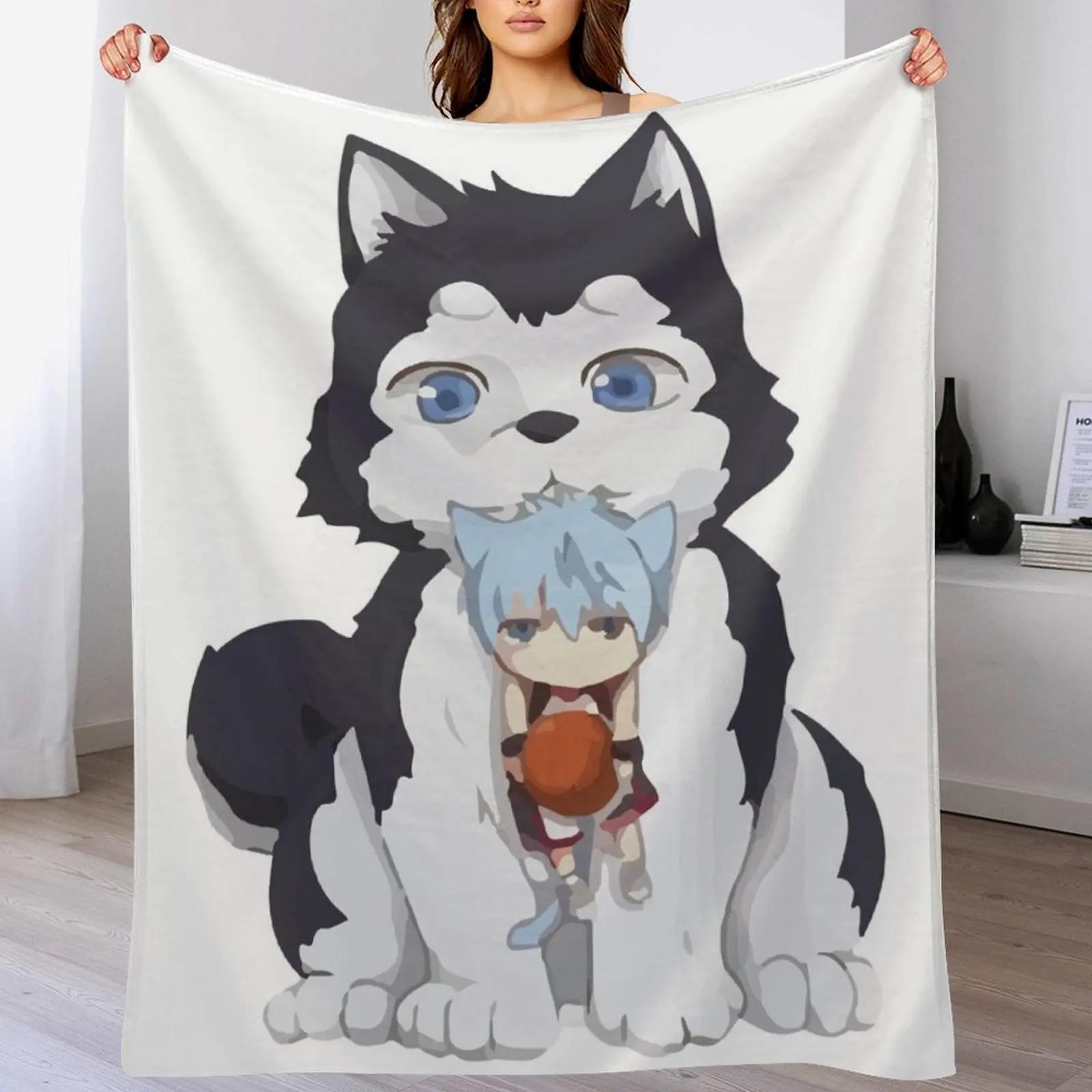 

Kurokos basket Artwork Tetsuya Kuroko basket and the dog Throw Blanket Warm Cozy Throw Blanket for Living Room Couch 102x76cm(40x30in)