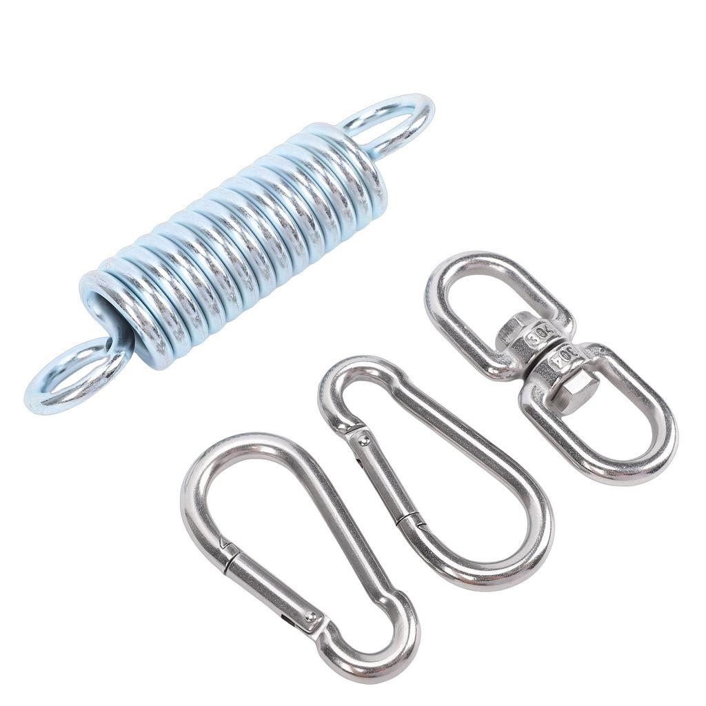 Hammock Hanging Kit Heavy Duty Spring 360 Degree Rotating Hook Buckles for Porch Swing Garden Chair 550lbs Load Capacity