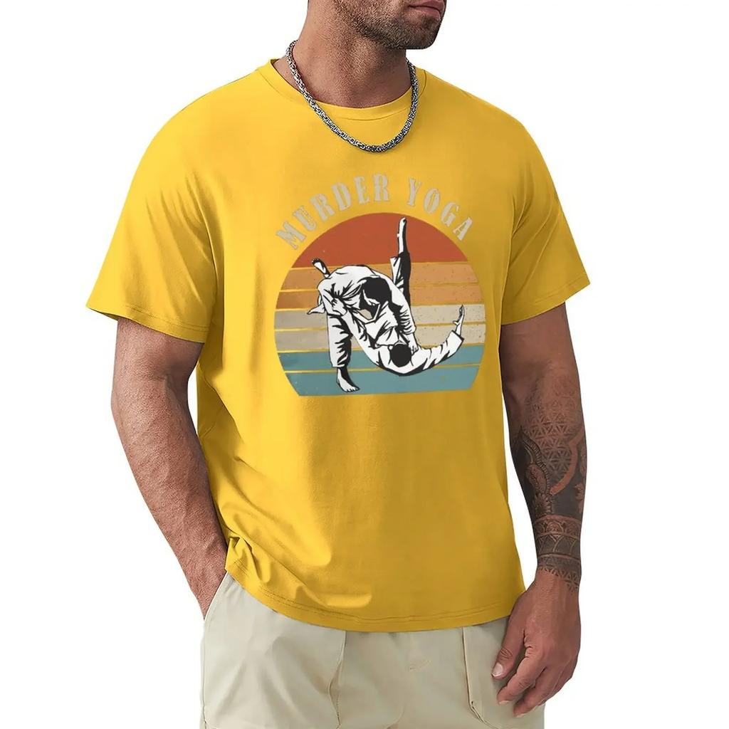 Murder Yoga Vintage Jiu Jitsu T Shirt Martial Arts Brazilian Cotton Clothing Humor Short Sleeve Tees Arrival T-Shirts