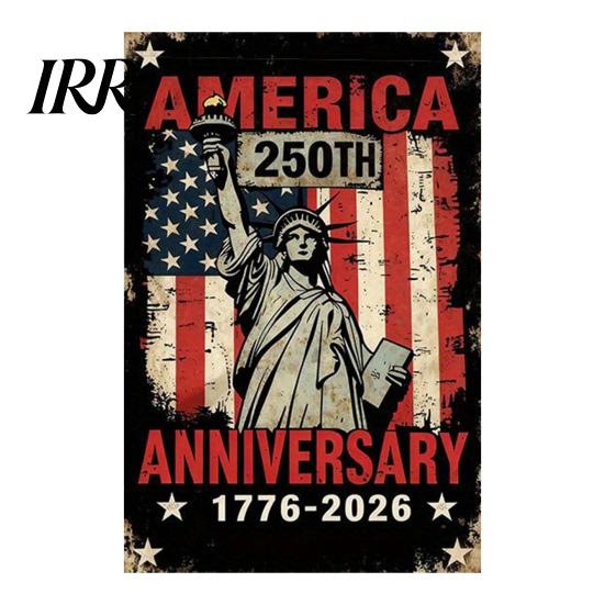 Veterans Day Garden Flag 250th Anniversary America 250 Years of Freedom Patriotic Banner Front Yard Decor 4th July Sign for Independence Memorial Gift